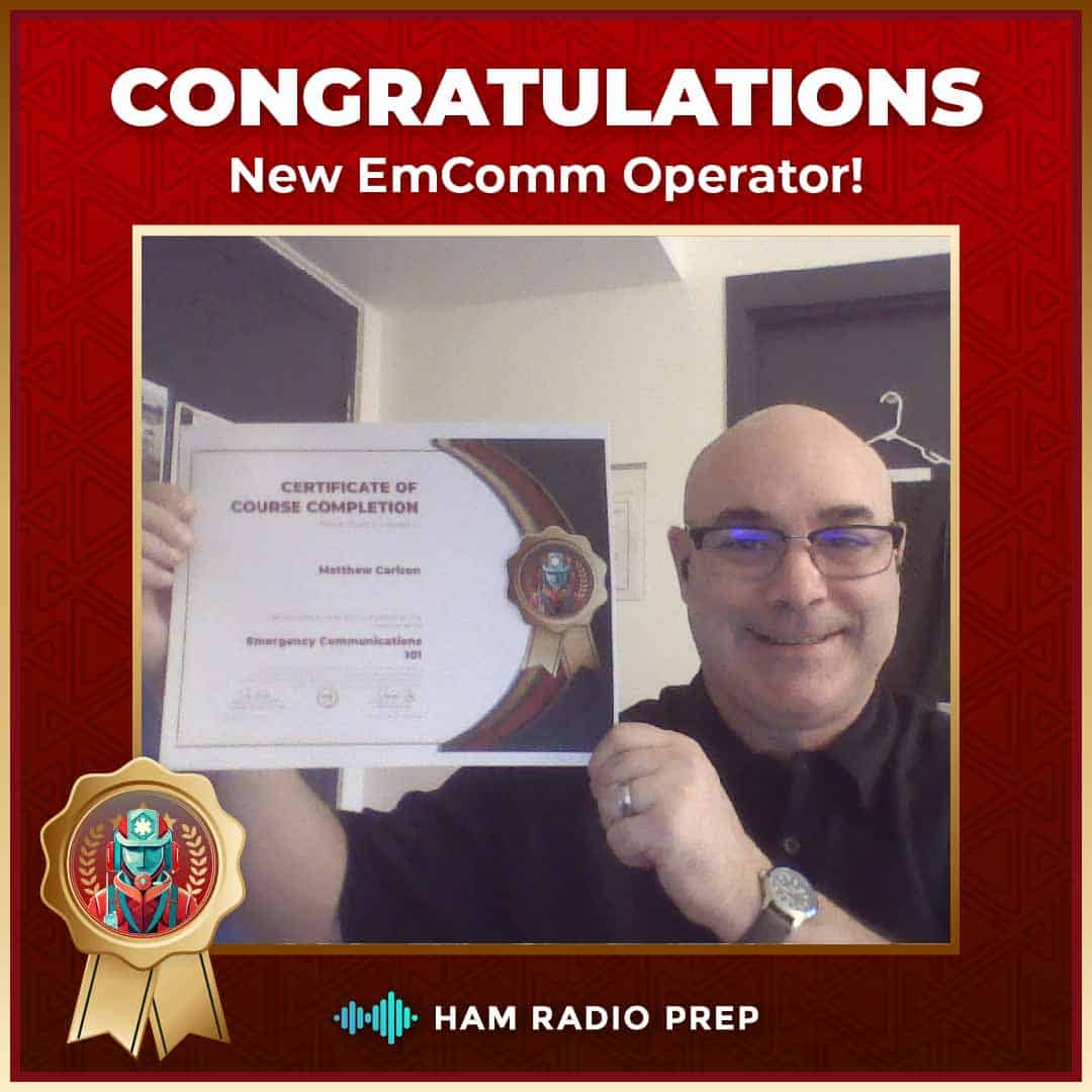 Matthew Carlson EmComm testimonial
