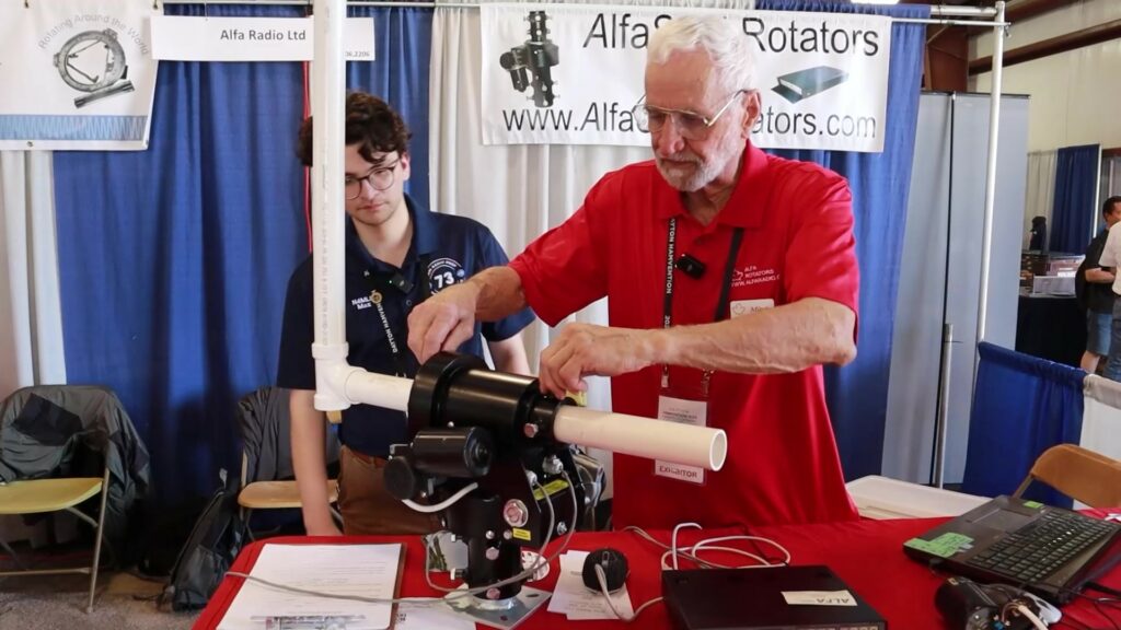 Azimuth elevation rotator in display