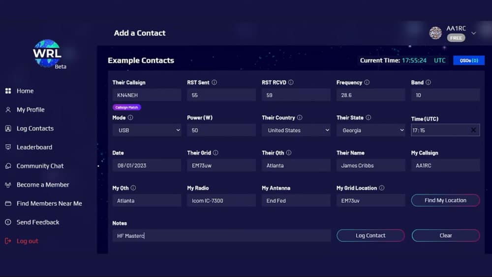 How to Log Ham Radio Contacts Online using World Radio League Logbook