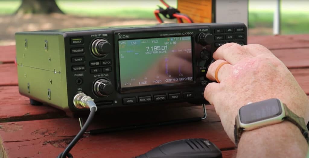 Close up Radio image with display