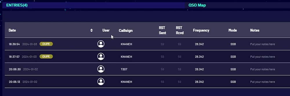 World Radio League Duplicate Contact Check