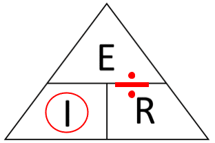 How to Amps Voltage using Ohm's Law Triangle