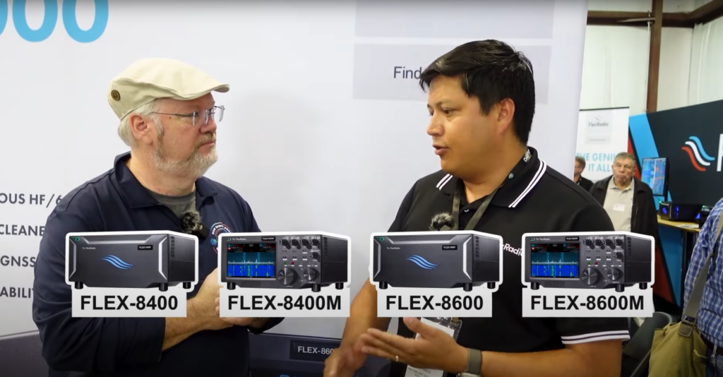 Jim and Ed talking with Flex radios displayed