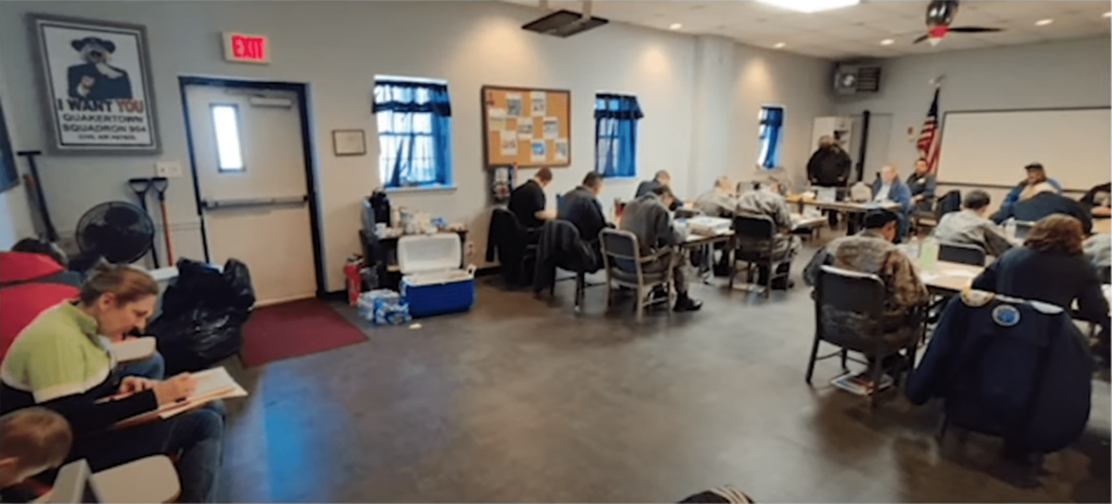 Civil Air Patrol students taking Ham Radio classes