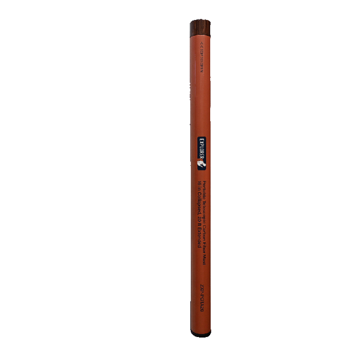 Explorer POTA20 Portable Handheld 20 ft Telescopic Carbon Fiber POTA Mast